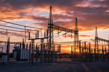 Utility Substation at Dusk